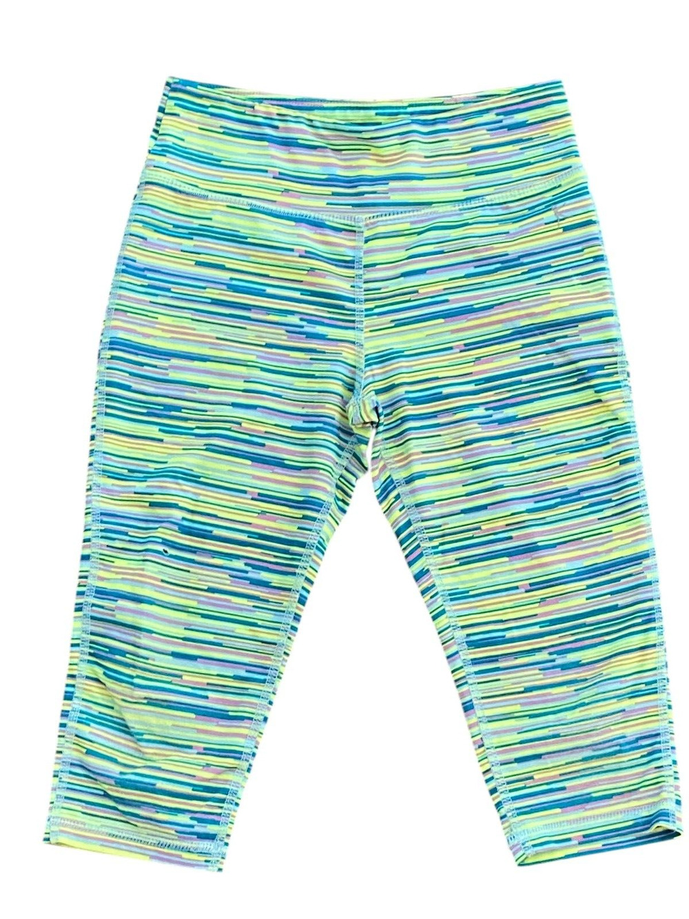 7/8 Danskin Leggings Active Pants Girls Space Dye Green Purple